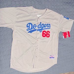 Yasiel Puig Los Angeles Dodgers Road (Grey) Cool Base Jersey Men's